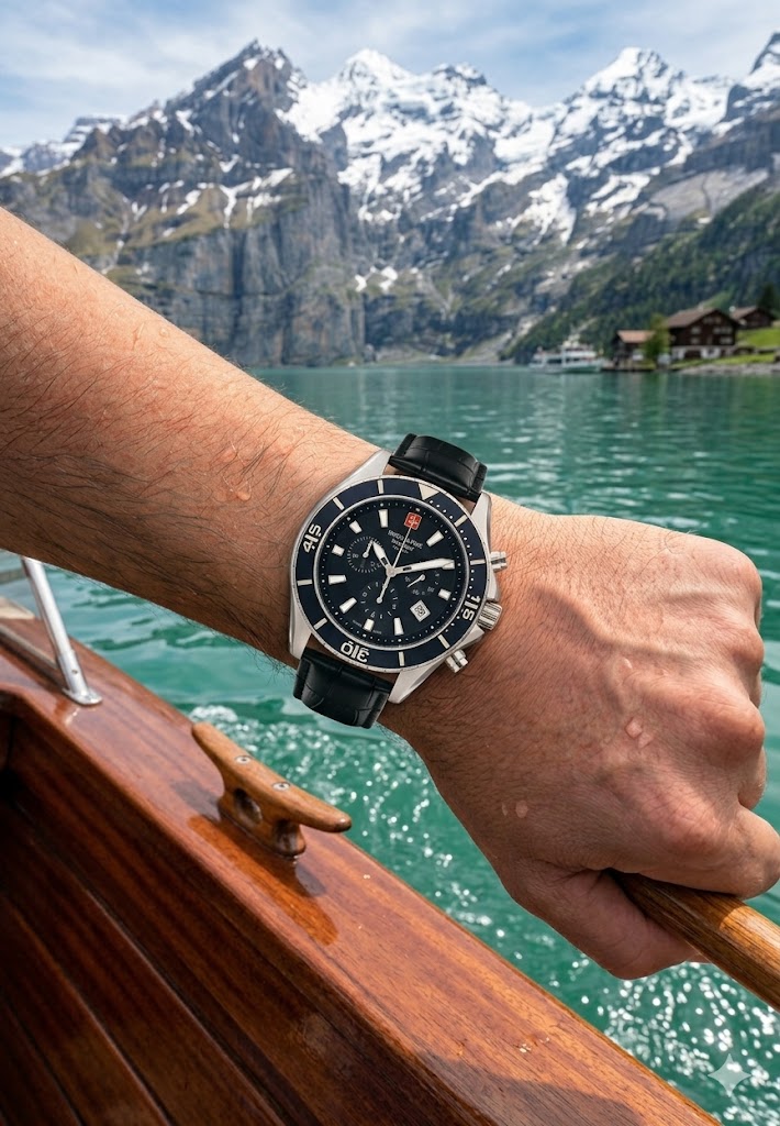 Cronógrafo Cuarzo NAUTILUS, Caja Acero, 44mm., Esfera negra - Imagen 5
