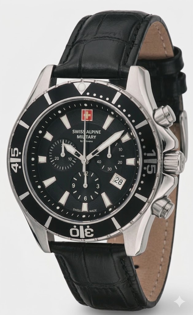 Cronógrafo Cuarzo NAUTILUS, Caja Acero, 44mm., Esfera negra - Imagen 3