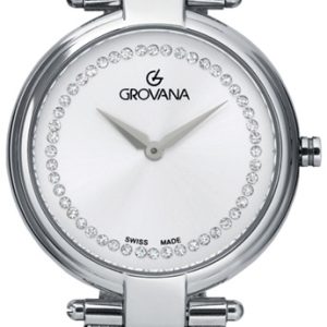 RELOJ DE MUJER GROVANA, 33 mm, Esfera blanca con circonita CZ, FLORENCE