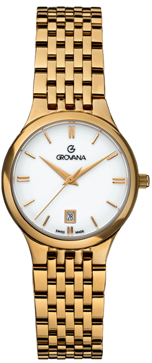 RELOJ DE MUJER GROVANA, 28 mm, Esfera nácar blanca, KENSINGTONE LADY